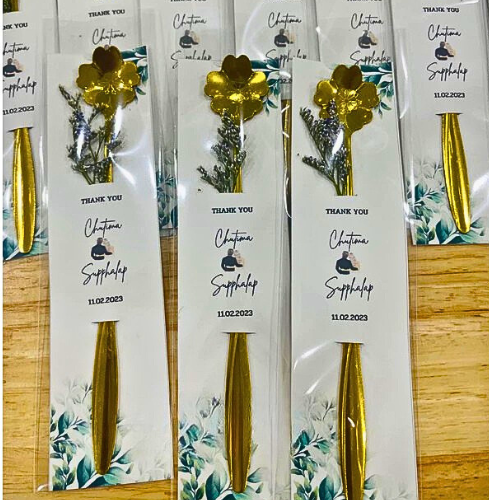 Souvenir tea spoon flower shape, Thai handicraft