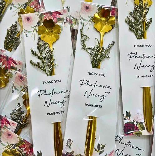 Souvenir tea spoon flower shape, Thai handicraft