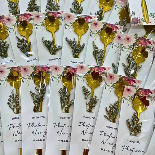 Souvenir tea spoon flower shape, Thai handicraft