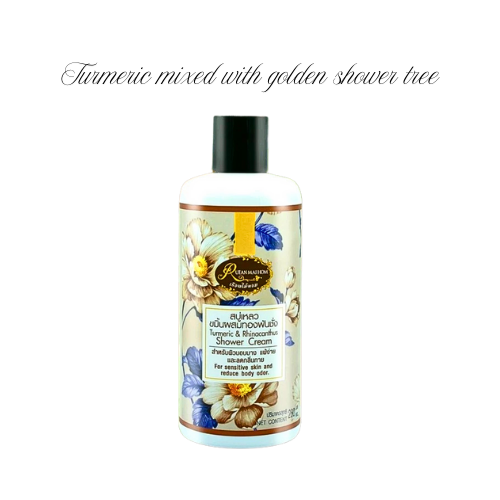 Turmeric and gold leaf liquid soap, size 280 ml.