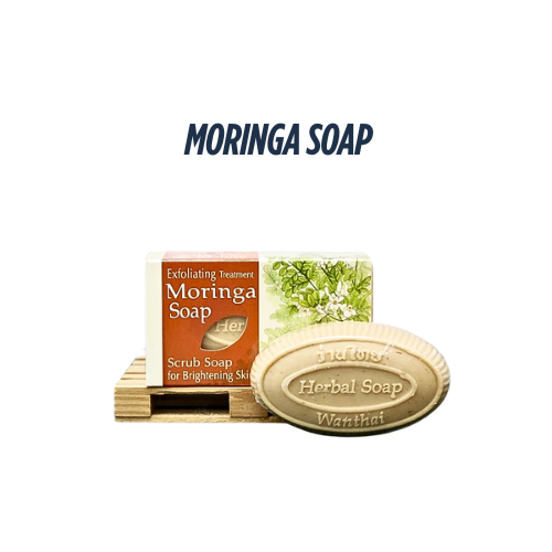 Herbal soap, moringa, star fruit, ginseng, turnip, cinnamon 80g