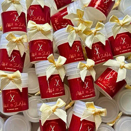 Camphor oil souvenirs in a bag tied with a bow, minimum 40 pieces