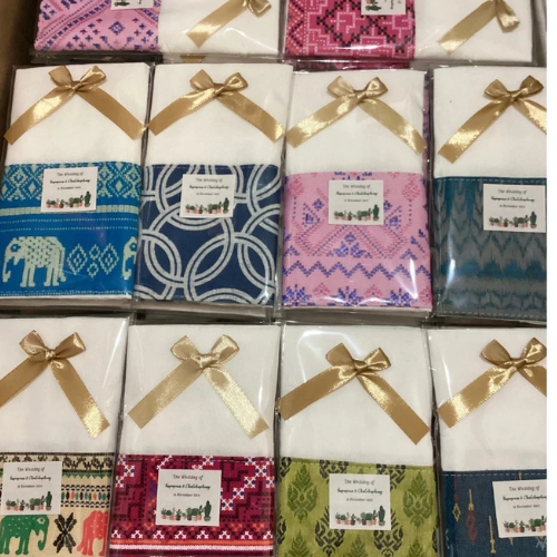 Fabric bag, Thai fabric, beautiful, mixed patterns, every pattern is beautiful, size 7*9 inches (19*23.5 cm)
