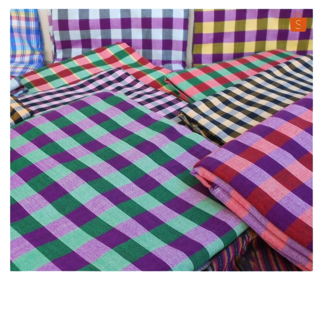 Good quality sarong, 80x190 cm, Train brand (corners sewn neatly) ผ้าขาวม้า อย่างดี 80x190 cm ตรารถไฟ (เย็บมุมเรียบร้อย)