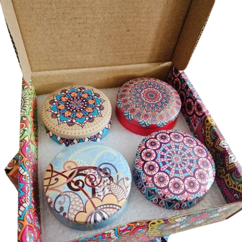 Spa scented candles, scented candles, Box Set of 4 pieces, aromatic candles, aromatic boxes, atmosphere, size 60g./1 piece, stress-relieving scented candles