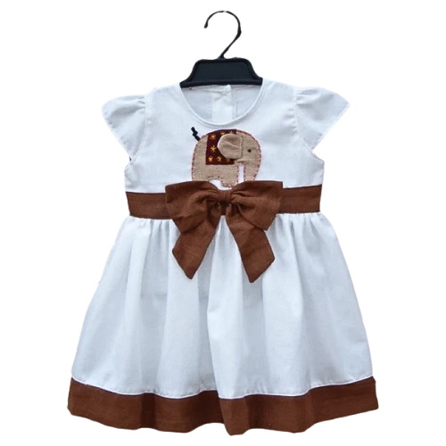 Premium Handmade Thai Cotton Girls' Dress with Elephant Pattern π