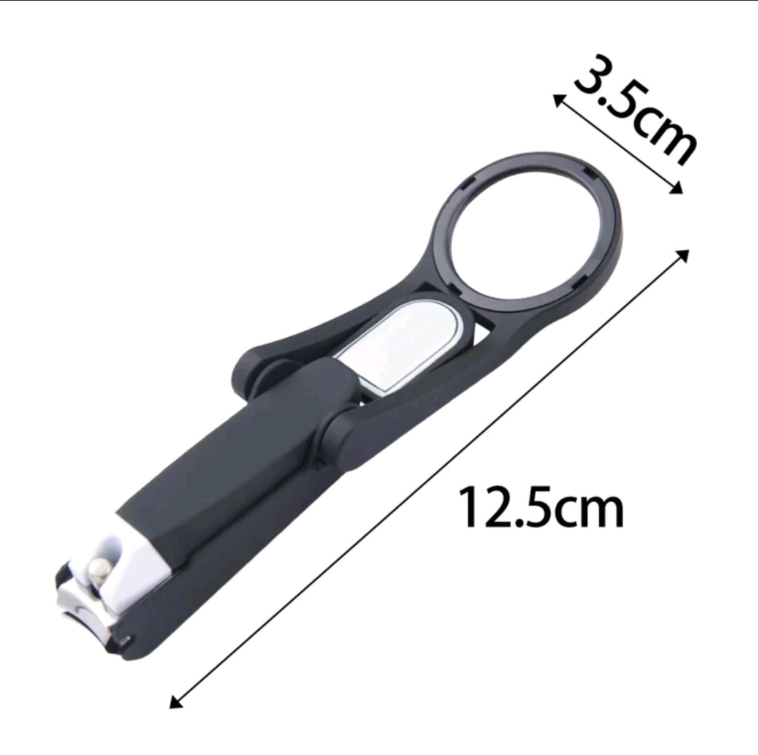 Nail clippers with magnifying glass help with visibility and prevent splashing, suitable for the elderly.
