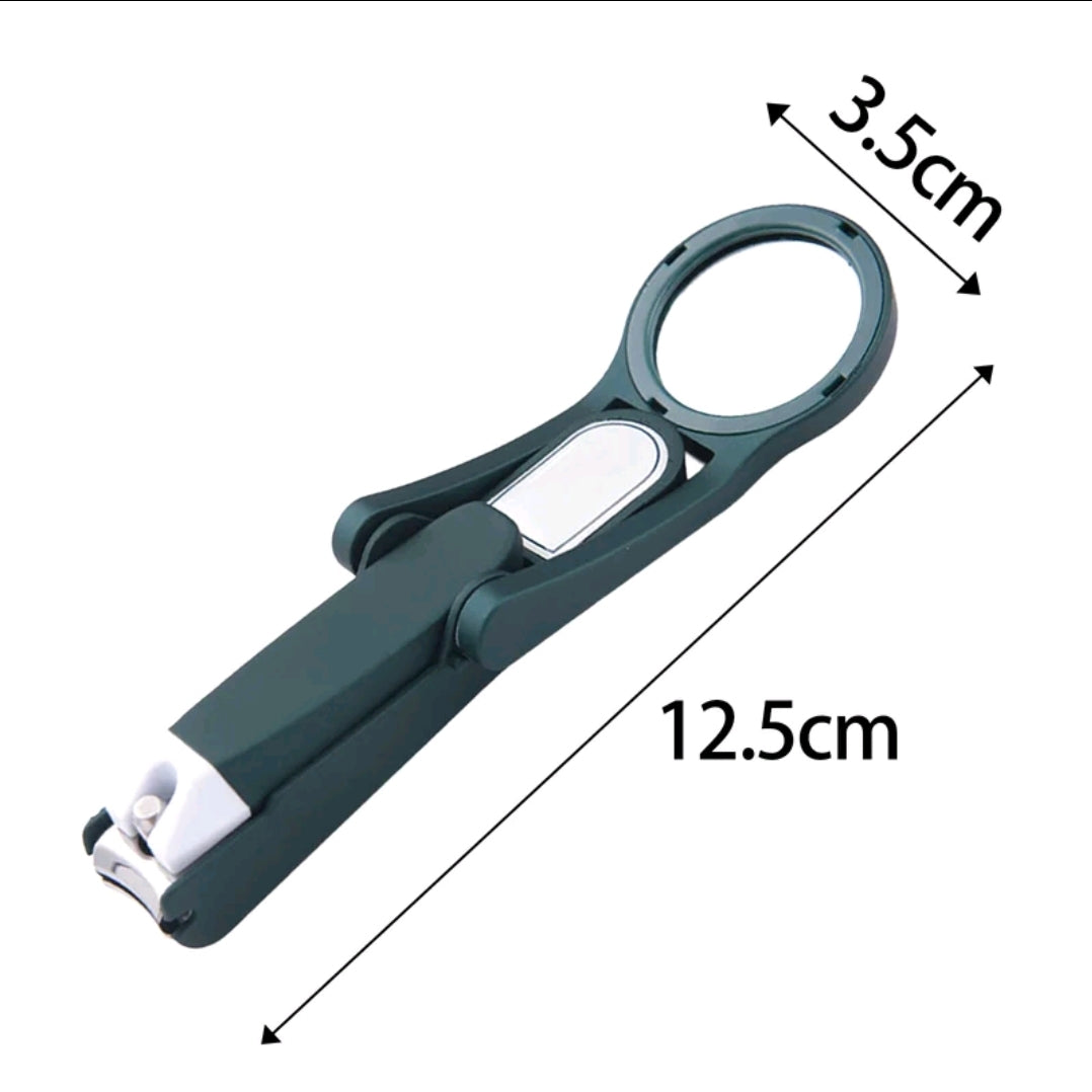 Nail clippers with magnifying glass help with visibility and prevent splashing, suitable for the elderly.