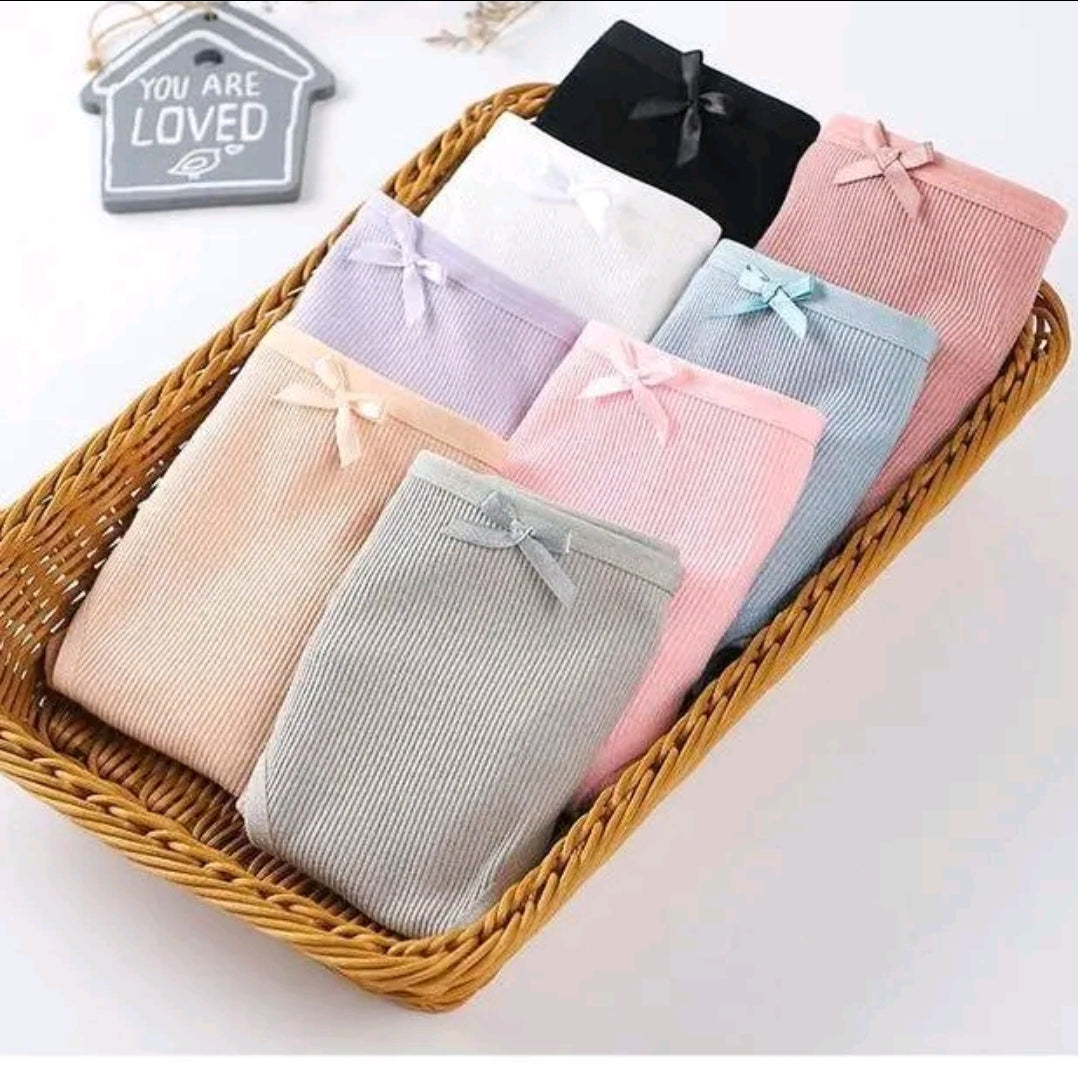 Korean style bowknot women's underwear, breathable cotton
