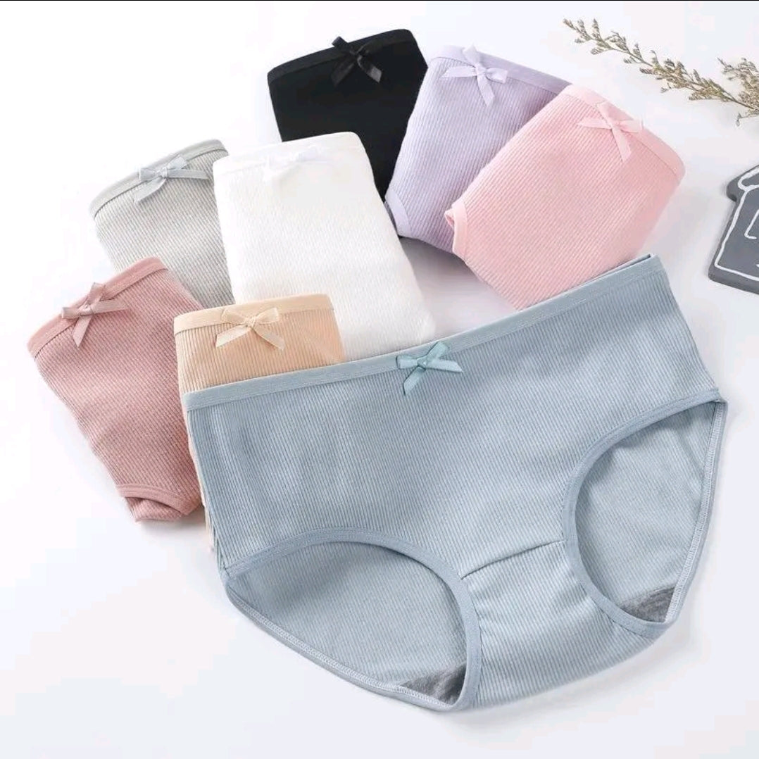 Korean style bowknot women's underwear, breathable cotton