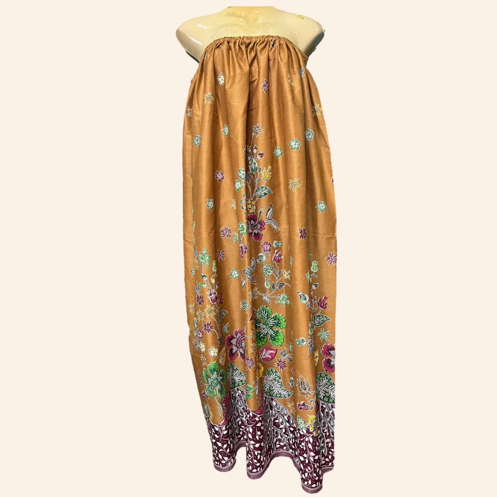 Bathing sarong, elastic waistband, chest cover, for bathing, adults, mixed pattern cotton, 3 pieces ผ้าถุงอาบน้ำ เอวยางยืด กระโจมอก ใส่อาบน้ำ ผู้ใหญ่ ผ้าคอตตอนคละลาย 3 ชิ้น