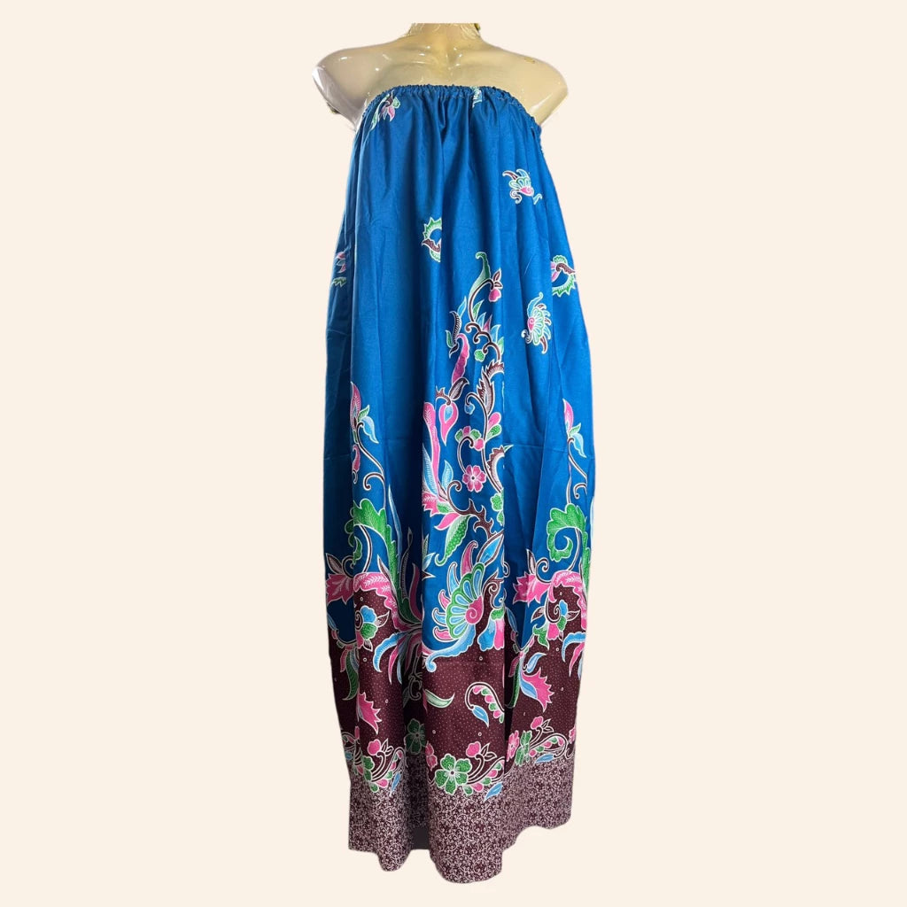 Bathing sarong, elastic waistband, chest cover, for bathing, adults, mixed pattern cotton, 3 pieces ผ้าถุงอาบน้ำ เอวยางยืด กระโจมอก ใส่อาบน้ำ ผู้ใหญ่ ผ้าคอตตอนคละลาย 3 ชิ้น