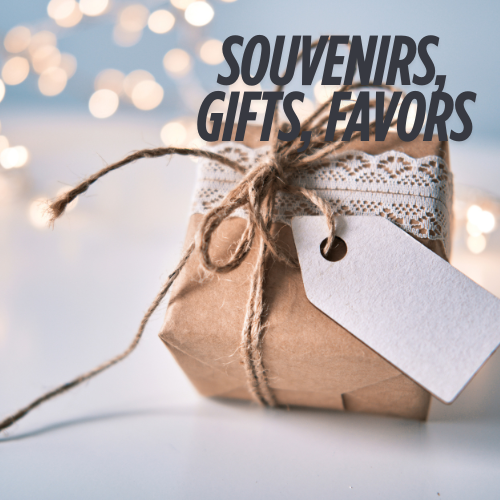 Souvenirs, gifts, favors