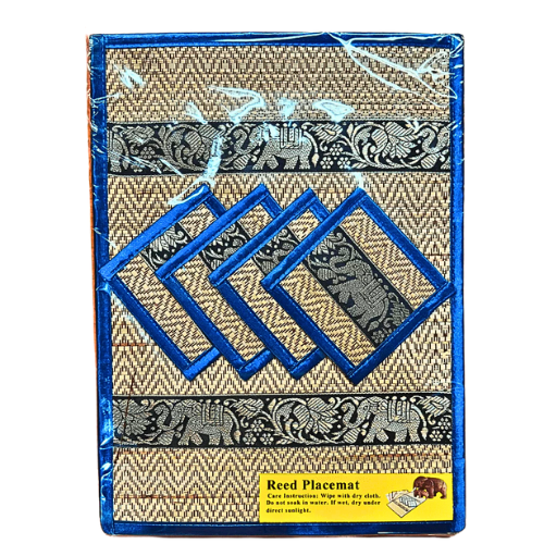 Placemats, coasters, plate mats, coasters, 4-piece set, made from sedge mats, washable, home decorations, cheap price