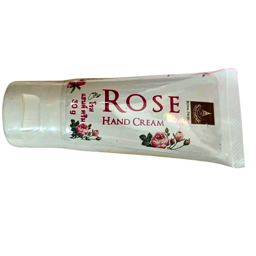 Rose Hand Cream 30 g.  Rose scented hand cream helps nourish the skin on your hands to be soft, moist, and with a gentle rose scent.