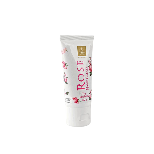 Rose Hand Cream 30 g.  Rose scented hand cream helps nourish the skin on your hands to be soft, moist, and with a gentle rose scent.