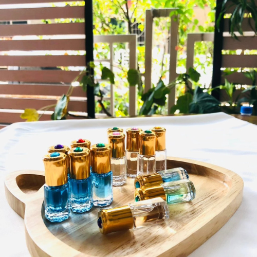 Product: Camphor glass bottle, roller ball, Ploy head, with beautiful packaging, free name sticker🌲
