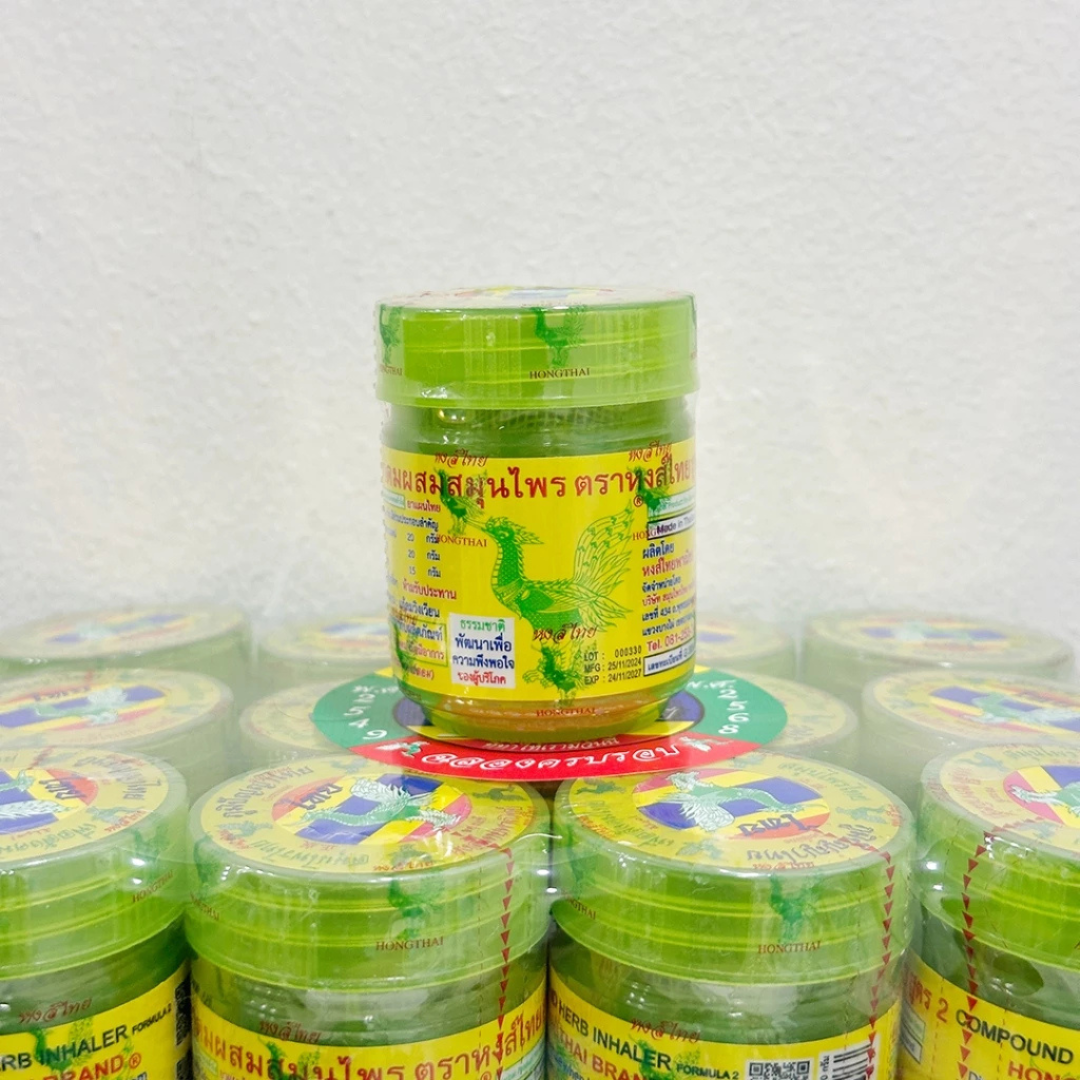 Hong Thai Inhaler, Formula 2, new label, 10 grams (equal to the original 40 grams) ยาดมหงส์ไทย สูตร 2 ฉลากใหม่ 10 กรัม (เท่ากับขนาด 40 กรัมเดิม)