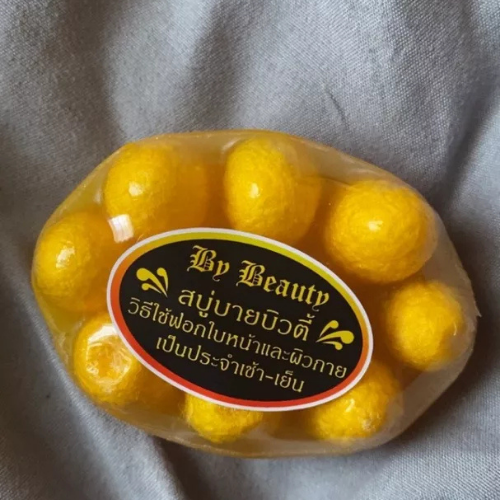 Silkworm Honey Oil Soap, natural ingredients, reduces blackheads, acne, antioxidants, size 65 grams