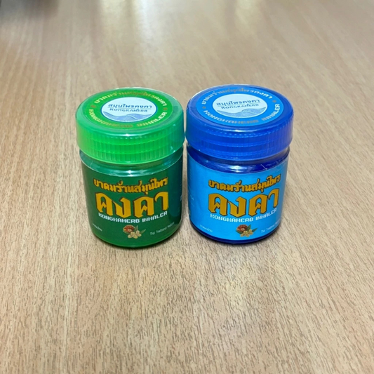 Herbal inhaler, Khongkha herbs, 2 scents, original scent and wild jasmine, 1 pack, 2 pieces