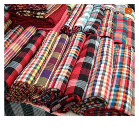 Good quality sarong, 80x190 cm, Train brand (corners sewn neatly) ผ้าขาวม้า อย่างดี 80x190 cm ตรารถไฟ (เย็บมุมเรียบร้อย)
