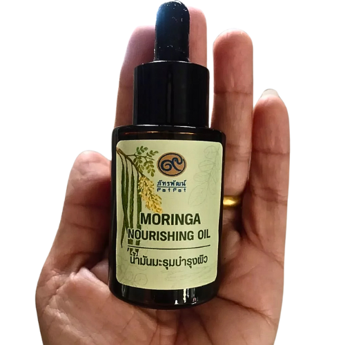100% cold-pressed moringa oil, facial serum, quickly absorbed into the skin, size 30 ml.