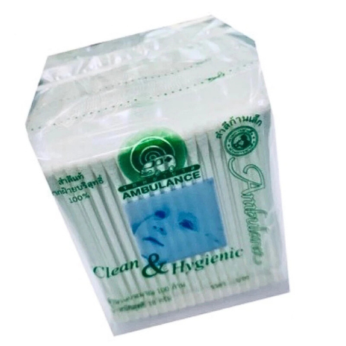 Small cotton swabs, Kiddy Buds, small head type for children, Ambulance brand (100 swabs x 6 packs)