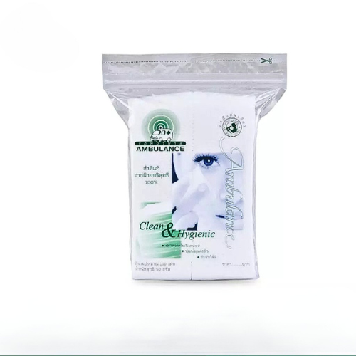 Single cotton pad, Ambulance brand  Size 400 sheets  Gentle, even for sensitive skin, such as baby's skin or facial skin