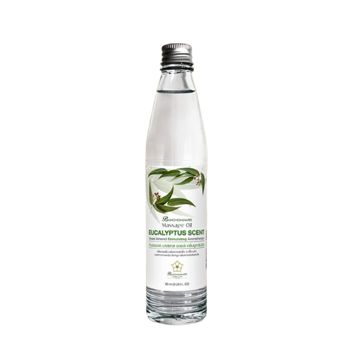 Eucalyptus spa massage oil, a clear and refreshing scent that is extracted from more than 9 types of natural oils, size 90 ml.