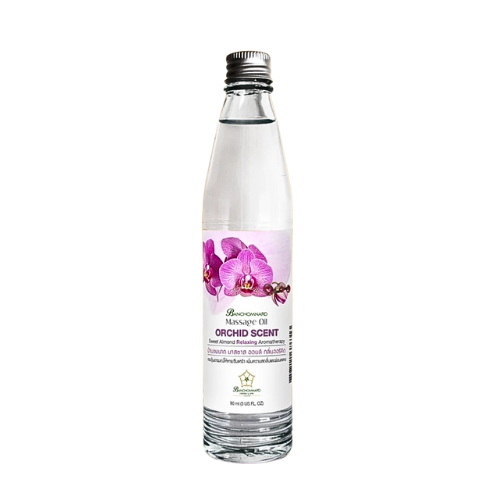Orchid aromatherapy spa massage oil, sweet, light and calming scent, stimulates mood, relieves depression, relaxes, size 90 ml.