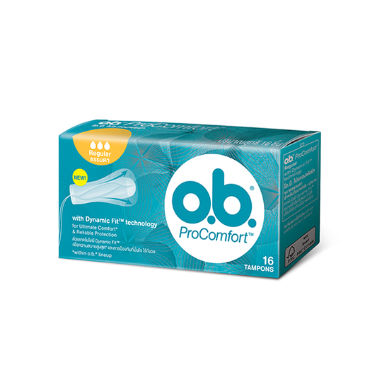 OBI Tampons, regular size, 16 pieces/โอบีผ้าอนามัยแบบสอดขนาดธรรมดา 16ชิ้น