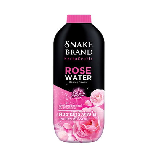 Snake Brand Rose Water Cooling Powder 250g./ตรางูแป้งเย็นโรสวอเตอร์ 250ก.