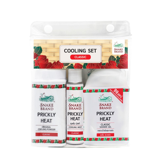 Snake Brand Cooling Powder, Cooling Set, Classic/แป้งเย็น ตรางู คูลลิ่ง เซ็ต คลาสสิค