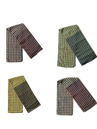 Soft cotton towel, size 75x180 cm., standard Thai male model, mud-dyed cloth, souvenir, giftMixed colors and patterns ผ้าขาวม้าเนื้อนุ่ม ขนาด 75x180 ซม.รุ่นมาตราฐานชายไทย ผ้าหมักโคลน ของฝาก ของที่ระลึก ของกำนัล ตละสีและลาย